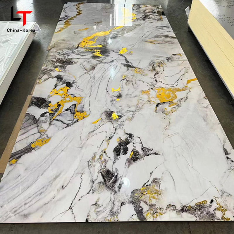 Tấm UV PVC 1220 × 2440mm 3 mm chống nước để trang trí bảng tường nội thất với độ bóng cao cho trang trí thiết kế văn phòng tại nhà