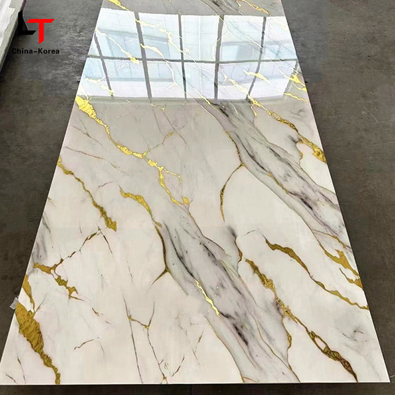 Tấm UV PVC 1220 × 2440mm 3 mm chống nước để trang trí bảng tường nội thất với độ bóng cao cho trang trí thiết kế văn phòng tại nhà