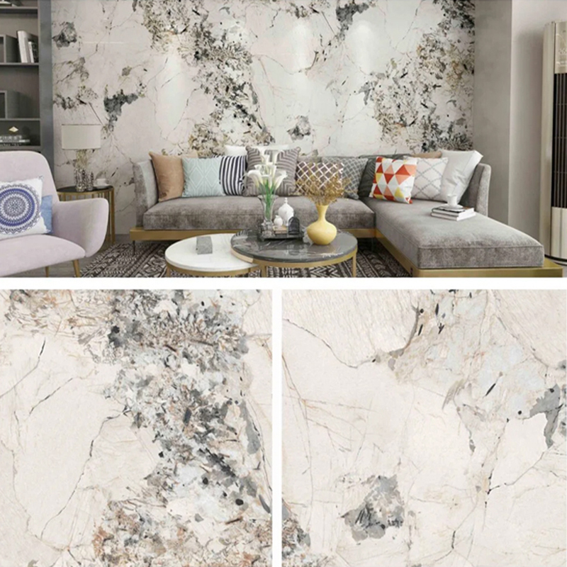 Tấm đá cẩm thạch PVC phủ UV 1220 × 2800mm cho đồ nội thất và tủ Trang trí nhẹ và bền Tấm tường nhựa nhiều lớp
