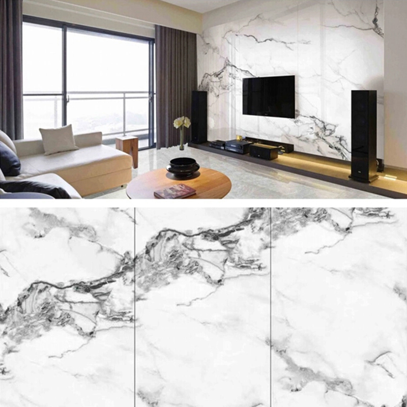 Tấm đá cẩm thạch PVC phủ UV 1220 × 2800mm cho đồ nội thất và tủ Trang trí nhẹ và bền Tấm tường nhựa nhiều lớp