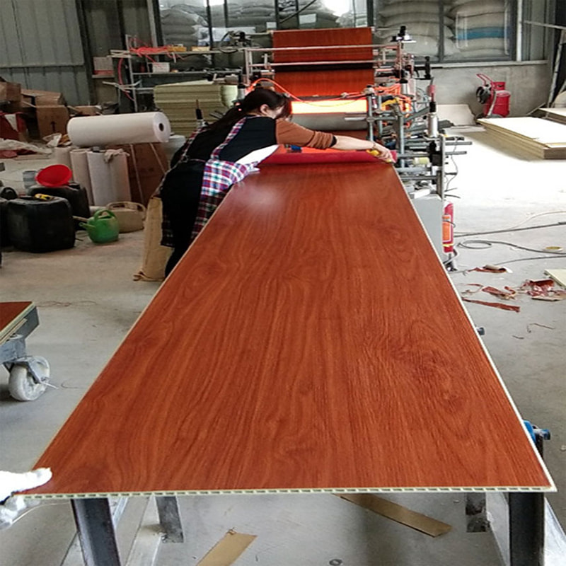 Tấm ốp tường PVC sợi gỗ tre tích hợp hiện đại cho nền TV Tấm ốp tường cứng cho trần nội thất dùng cho khách sạn