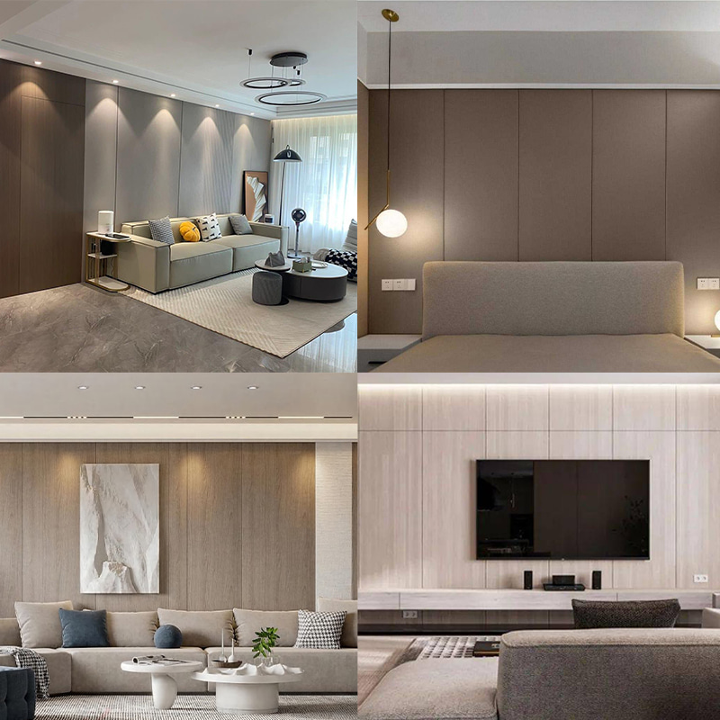 Tấm ốp tường trang trí bằng gỗ PVC thân thiện với môi trường 1220 × 2440mm cho tấm ốp tường trong nhà Chống nước chống trầy xước Dễ dàng lắp đặt