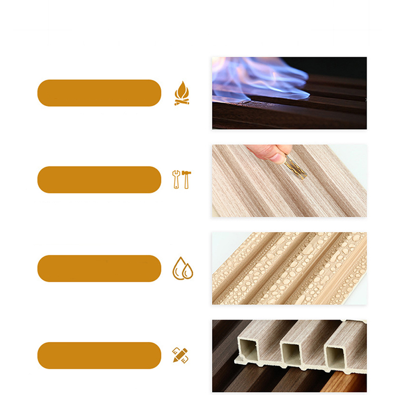 Tấm ốp tường WPC trong nhà Tấm ốp tường bằng gỗ nhựa composite Tấm ốp chống nước Cách âm và chống cháy cho phòng tập thể dục Ứng dụng Trang trí nội thất gia đình