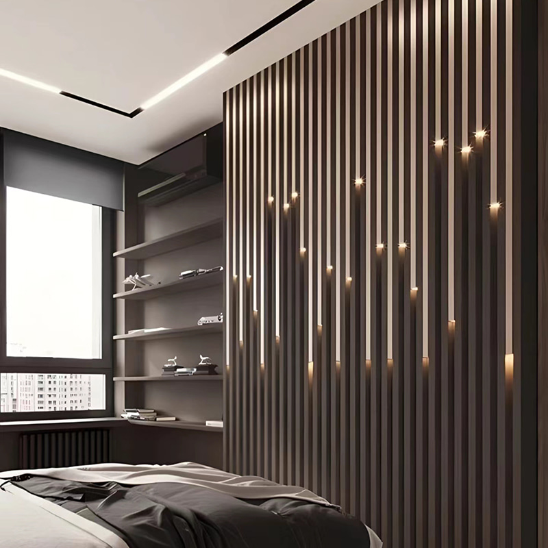 Tấm ốp tường lưới tản nhiệt nội thất hiện đại Israel Starry Sky Design WPC & Nhựa chống thấm nước cho ngoài trời và gia đình