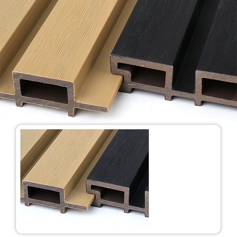 Tấm ốp tường PVC WPC chống nước với lưới tản nhiệt chải chống trượt Tường đá phiến bên ngoài cho mặt tiền ngoài trời và phòng tắm