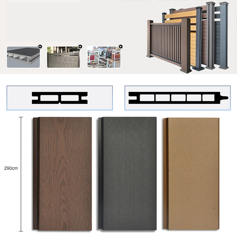 Màn hình hàng rào trang trí đồng đùn Hàng rào bảo mật tổng hợp WPC chịu được thời tiết Hàng rào sân vườn Chống nắng Chống mài mòn Chống mối mọt Dễ lắp đặt