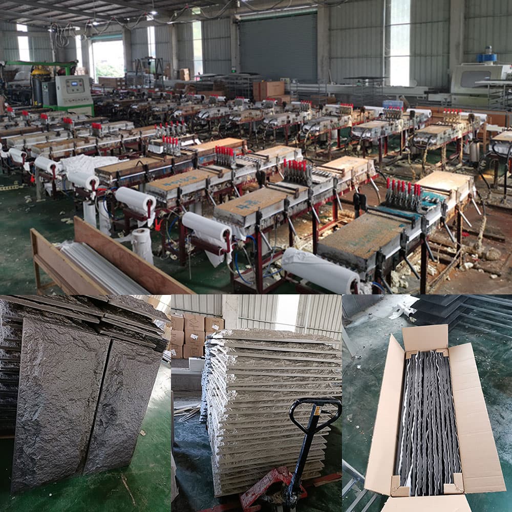 Tấm Veneer trang trí 60 * 30cm Trang trí tấm ốp tường giả Polyurethane Pu Stonee Stonee nhân tạo cho gia đình