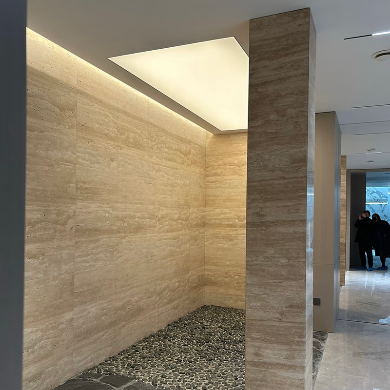 Tấm ốp tường chống cháy Veneer Faux Nội thất có thể uốn cong Tấm ốp tường mềm Travertine Tấm ốp tường bằng đá mềm nhân tạo linh hoạt