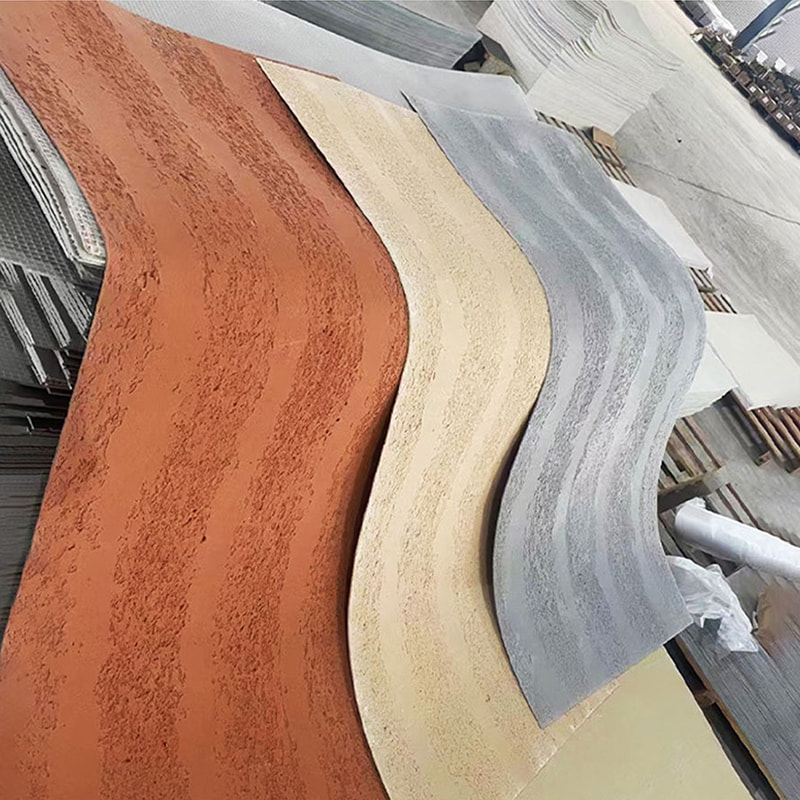 Thiết kế hiện đại Tấm tường nhẹ chống cháy Vật liệu mới Tấm ốp đá mềm Gạch MCM linh hoạt Tấm ốp tường bằng đá tuyến tính