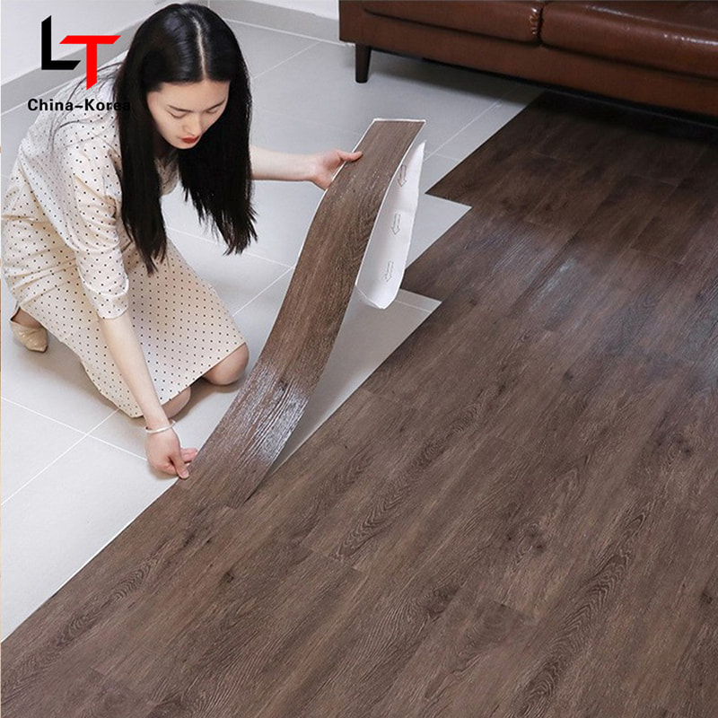 Đá cẩm thạch trắng và đen Hạt gỗ Lõi cứng Khóa liên động Nhấp vào Khóa Sàn nhựa Vinyl Piso PVC Nội thất Nhấp vào Sàn Piso SPC
