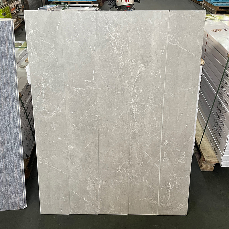 Đá cẩm thạch trắng và đen Hạt gỗ Lõi cứng Khóa liên động Nhấp vào Khóa Sàn nhựa Vinyl Piso PVC Nội thất Nhấp vào Sàn Piso SPC