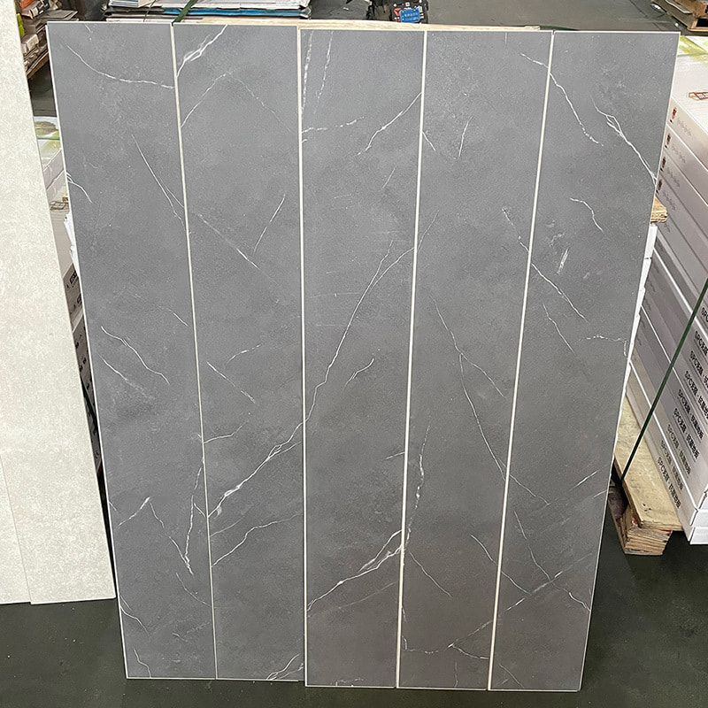 Đá cẩm thạch trắng và đen Hạt gỗ Lõi cứng Khóa liên động Nhấp vào Khóa Sàn nhựa Vinyl Piso PVC Nội thất Nhấp vào Sàn Piso SPC