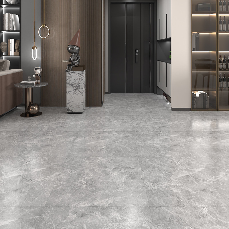 Đá cẩm thạch trắng và đen Hạt gỗ Lõi cứng Khóa liên động Nhấp vào Khóa Sàn nhựa Vinyl Piso PVC Nội thất Nhấp vào Sàn Piso SPC