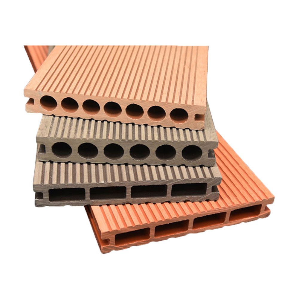 Interlock Wpc Sàn ngoài trời 3D Dập nổi hạt gỗ Ván sàn composite Ván sàn gỗ kết cấu nhựa